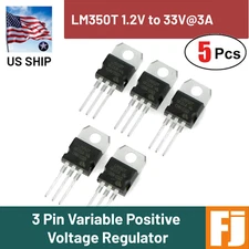 5 PCS LM350T | 3 Pin Vari-Voltage Regulator | 1.2 to 33V 3A TO-220 | US Ship