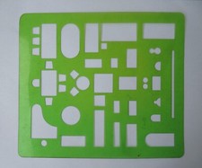 Original DDR Schablone Innen Dekoration 19,5 x 17 cm Zeichen Symbole Architektur