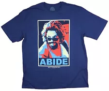 The Big Lebowski Adult New T-Shirt  - Dude Abide poster Style Pic