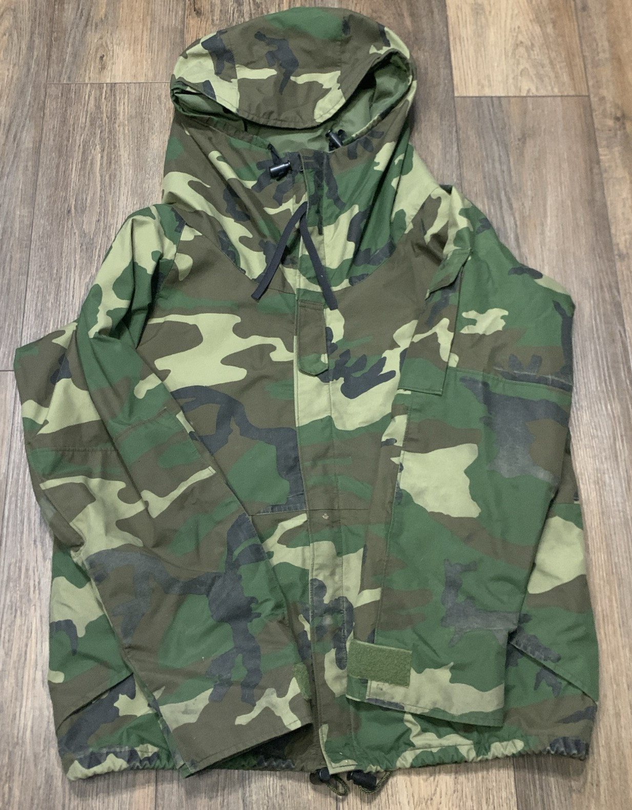 VTG 80's Military Parka Extended Cold Weather Camouflage Men's Medium-Short