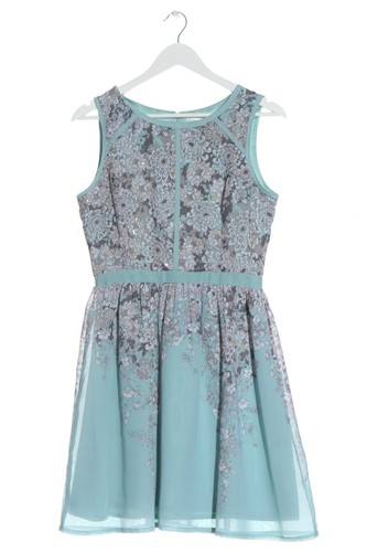 Robe Courte Femme Ellos Taille 38 Gris Clair - Viscose, Décolleté V, Style Trapèze