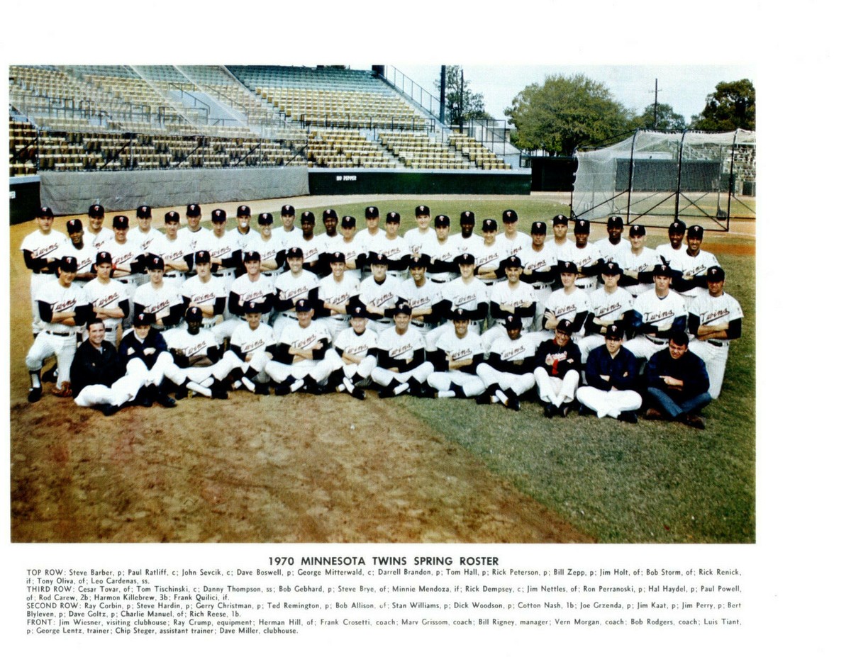 1970 MINNESOTA TWINS 8X10 TEAM PHOTO BASEBALL KILLEBREW CAREW KAAT 
