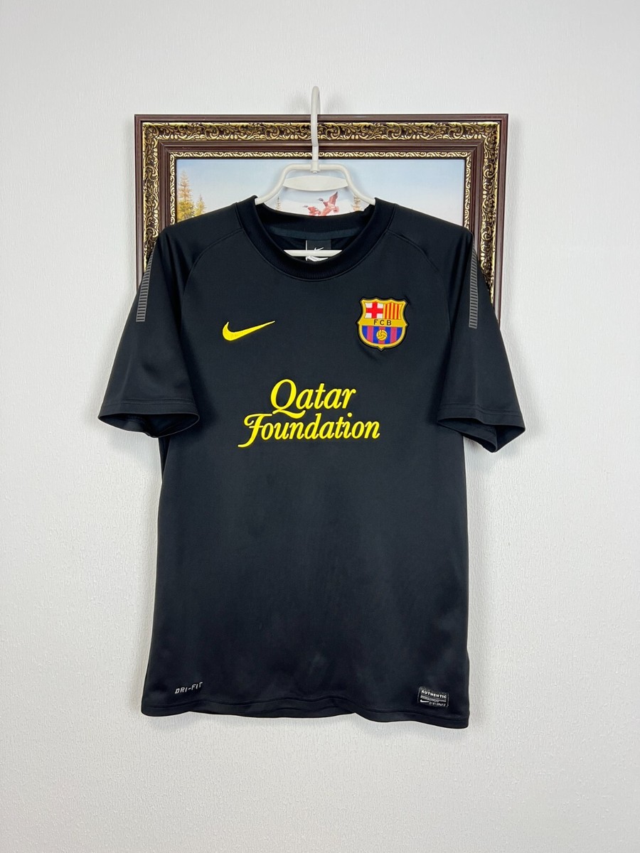 Barcelona Away football shirt 2011 Soccer Nike Black Jersey Mens