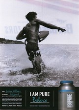 Anuncio impreso 2017 - Anuncio de bebida mezcla de proteína de suero de leche isopure - salvavidas - agua del océano