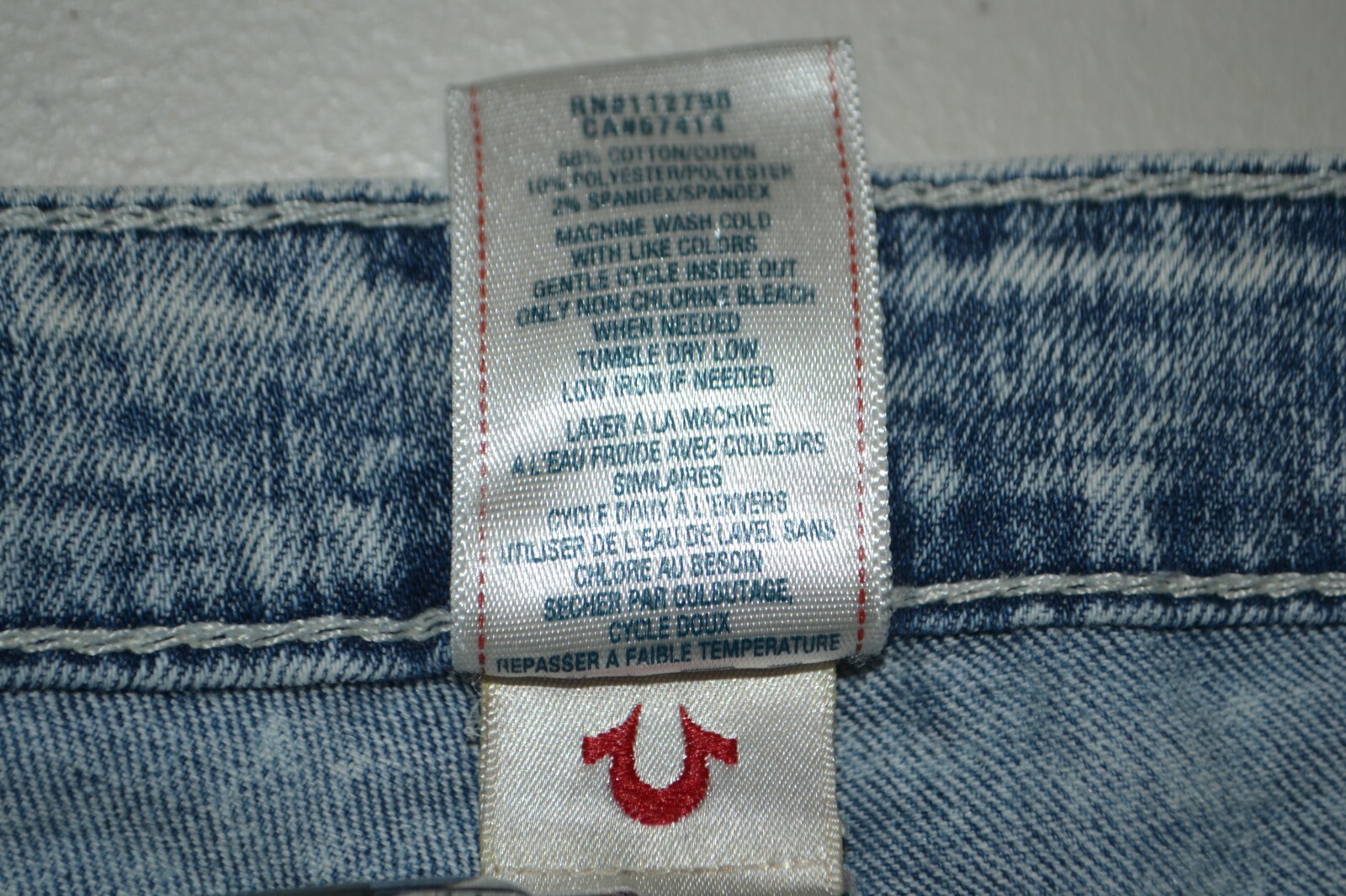 True Religion Women's Skinny Bleached Out No Pocket Flaps Denim Jeans Sz 26x31 thumbnail 10