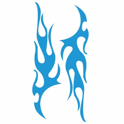Pair 12"x 48" Flame Decal Large Auto Graphic Body Car Truck Vinyl Sticker V100 - Picture 8 of 9