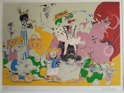 Robert Munford Signed Serigraph Silkscreen Print Band Conductor
