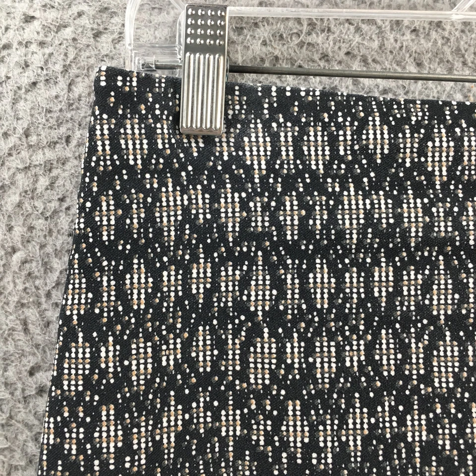 Saia lápis feminina Kenar comprimento do joelho 6 tweed preto casual zíper traseiro casual - Imagem 3 de 4