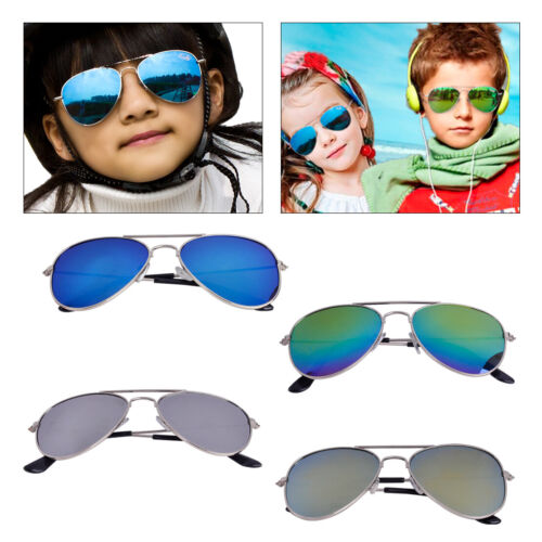 Cool Child Kids Boy Girl Retro UV400 Sunglasses Metal Frame Sun Glasses - Photo 1/11