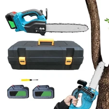 12in Electric Chainsaw Cordless Handheld Brushless Wood Cutter Chainsaw +Battery