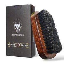 100 Boar Bristle Beard Brush for Men Premium Vintage Wooden Handle Soft ...