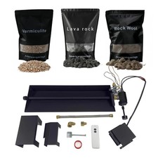 Americangaslos 18"-24" Burner Pan with Valve Remote for Gas Fireplace Gas