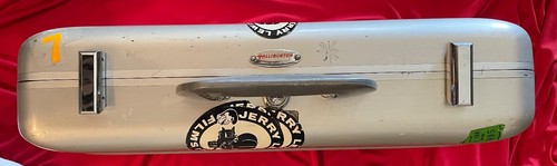 JERRY LEWIS PERSONAL HALLIBURTON TRAVEL CASE 18" x 14" SILVER METAL w COA - Picture 3 of 9