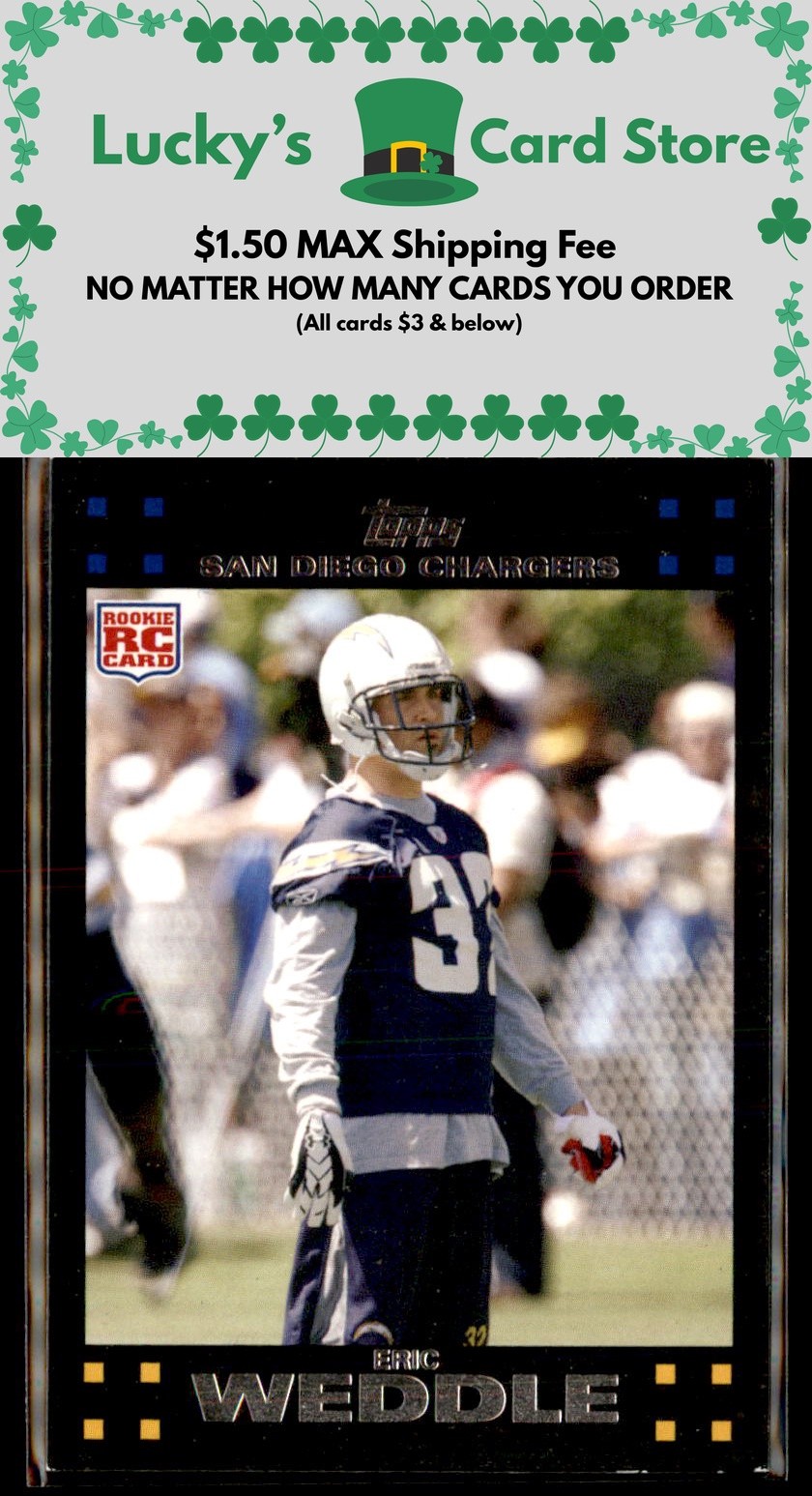 2007 Topps San Diego Chargers #12 Eric Weddle Rookie