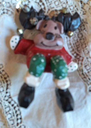 House of Hatten Christmas Figurine Shelf Sitter MOOSE by Paul Bolinger Primitive