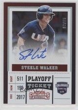 2017 Elite Extra Edition USA Baseball Playoff Ticket 3/15 Steele Walker Auto 0c6