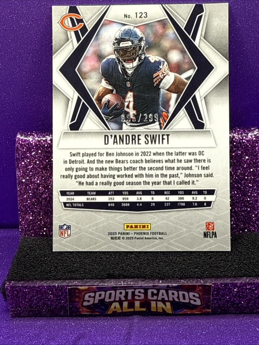 2025 Panini Phoenix - D'Andre Swift #123 Pink Winter /299 | eBay