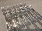 Vintage 1970 French silver-plated 12 dinner forks Christofle America 20,7cm
