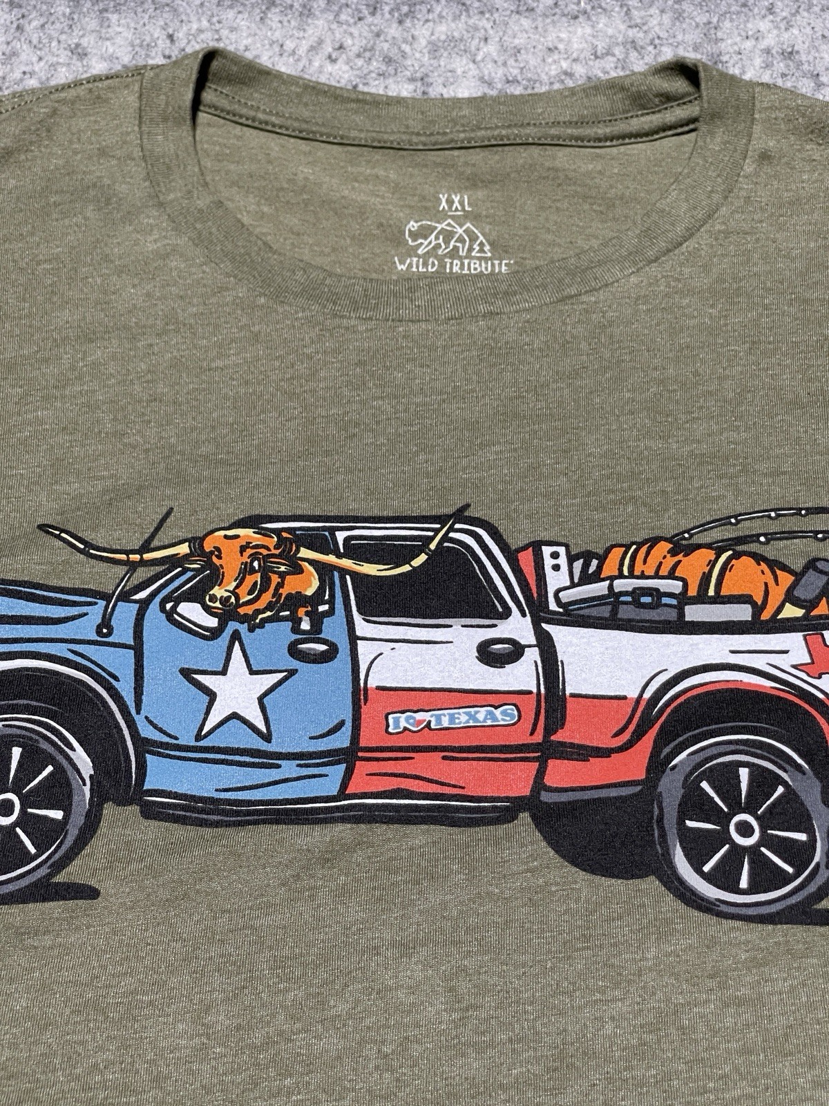 ALTRA Camicia verde omaggio selvaggio 2XL camion ascolto per tutti gli altri corsi Love Texas