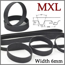 MXL Synchronous Timing Belt Closed Loop Black Pitch2.032mm Width 10mm For Pulley