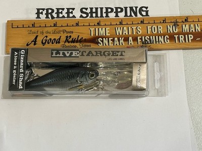 older koppers live target gizzard shad 3.5'' crankbait  dives 9-10' silver BLUE