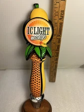 IRON CITY I.C. LIGHT MANGO TROPICAL ISLAND TREE beer tap handle. PENNSYLVANIA