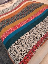 Lush Decor King Quilt Boho Patchwork Colorful Cotton Bedspread 108x92 Cottage