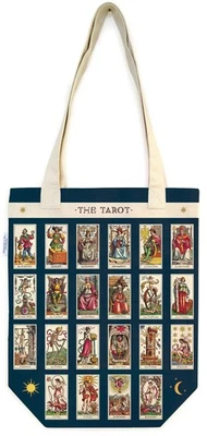 CAVALLINI PAPERS & CO Cavallini - 100% Natural Cotton Vintage Tote Bag - 33x40.5cms - The Tarot