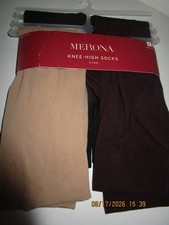 MERONI WOMEN'S 4PR. KNEE-HIGH TROUSER SOCKS NEW