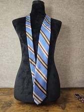 ROBERT TALBOTT Classic Preppy Style 100% Silk Striped Neck Tie Hand Made in USA