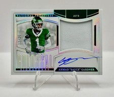 2024 National Treasures AHMAD SAUCE GARDNER Jersey Patch ON CARD AUTO Jets /25
