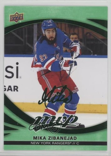2023-24 Upper Deck MVP Green Script Mika Zibanejad #5