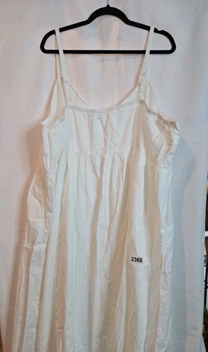 Old Navy Women's Plus Size 4X White 100% Cotton Maxi Sundress - Picture 6 of 6