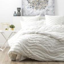 Set Copripiumino Trapuntato, Set Biancheria da Letto Boho, Copripiumino Trapuntato Morbido Traspirante