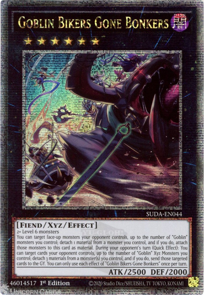 SUDA-EN044 Goblin Bikers Gone Bonkers : Quarter Century Secret Rare 1st Edition