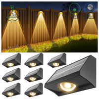 Solarlampen AußEn 8 StüCk Wandleuchte Warmweiß RGB Garten Terrasse Beleuchtung