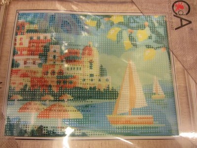 KIT/BILD HALBER PUNKT 20X25 ''LANDSCHAFT MIT ZITRONEN''