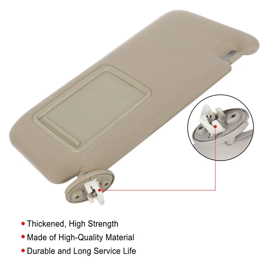 For 2009-2016 Toyota Venza Tan Beige Right Passenger Side Sun Visor w/Sunroof Foto 3 de 4