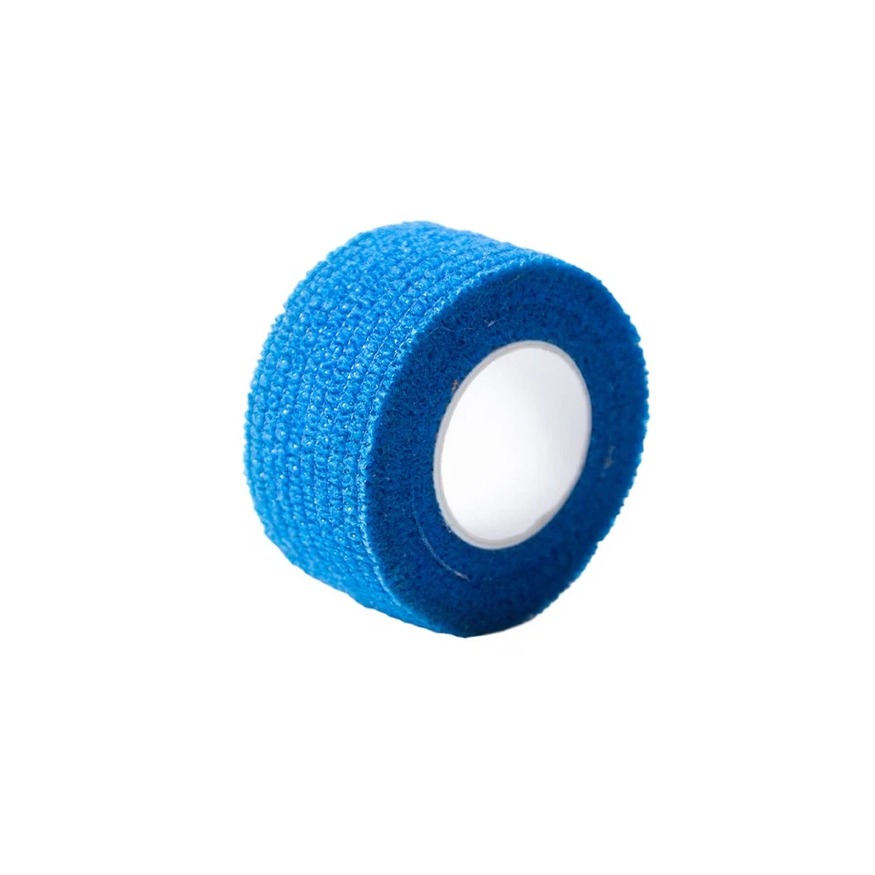 MEDICALCORNER24 MC24 Fingertape Fingerschutz Fingerpflaster selbsthaftend 2,5 cm x 4,5 m blau