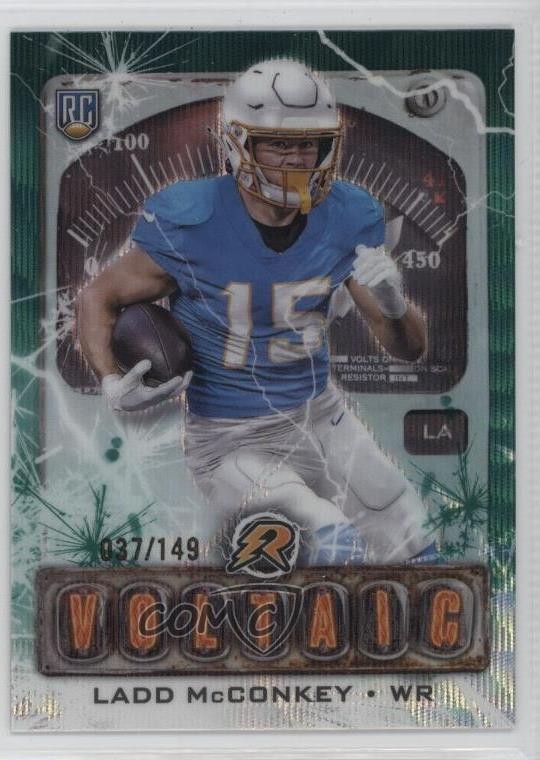 2024 Topps Resurgence Voltaic Teal Surge Refractor /149 Ladd McConkey #V-12 8d2