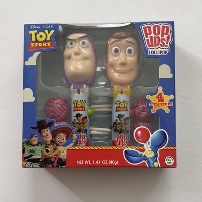 Toy Story Pop Ups Lollipop Set Buzz  Lightyear Woody Disney Pixar RARE