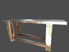 Etabli en bois ancien en chêne 100% d'origine