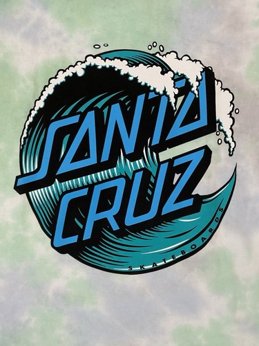 SANTA CRUZ Skateboards Tie-Dye SS Cotton T-Shirt Adult XXL 2XL Wave Dot NEW - Picture 9 of 9