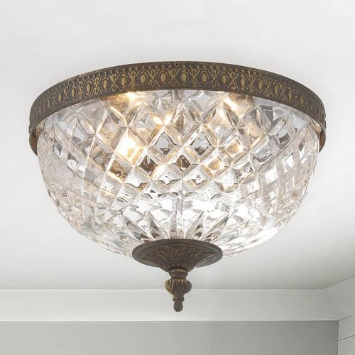 Crystorama Majestic English Bronze 10" Wide Ceiling Light - Picture 9 of 9