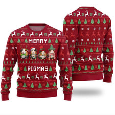 Merry Pigmas Ugly Christmas Sweater S-5XL
