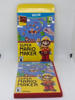 Super Mario Maker (Nintendo Wii U, 2015) Complete in Box CIB Tested No Idea Book