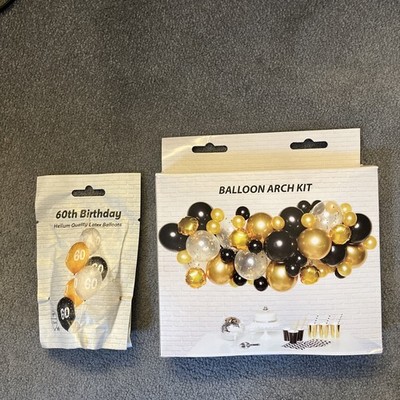 Luftballonbogen Set + Luftballons plus Paket 60. Geburtstag Luftballons nagelneu 