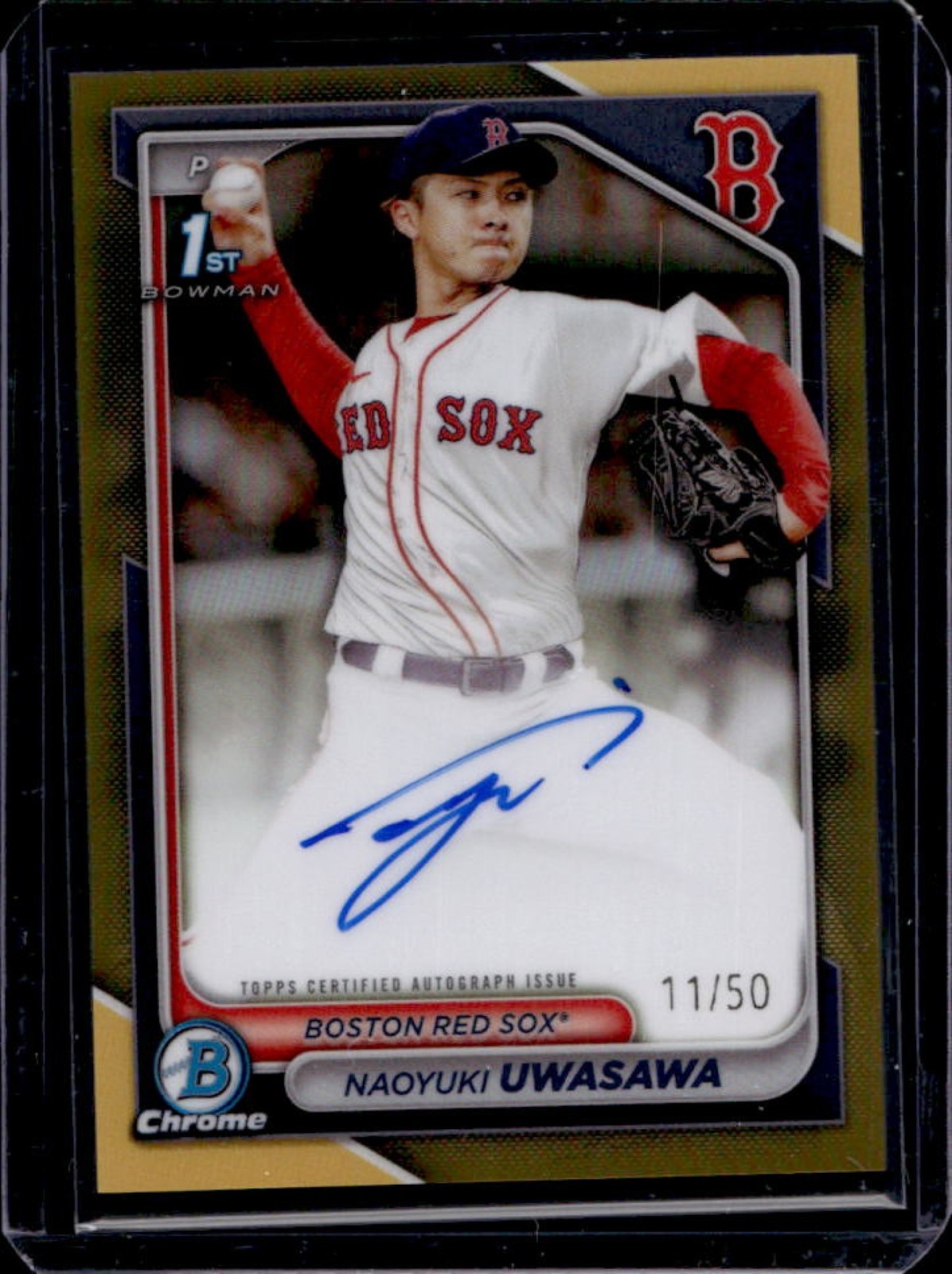 2024 Bowman Chrome Naoyuki Uwasawa Auto Gold Refractor 1st #11/50