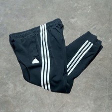 Adidas 3 Stripe Jogger Sweatpants Mens Size Smal Black