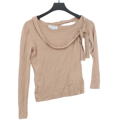 Lost Ink Damen Top UK 6 hellbraun Viskose mit Polyamid Jersey